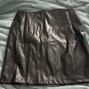 Faux leather skirt